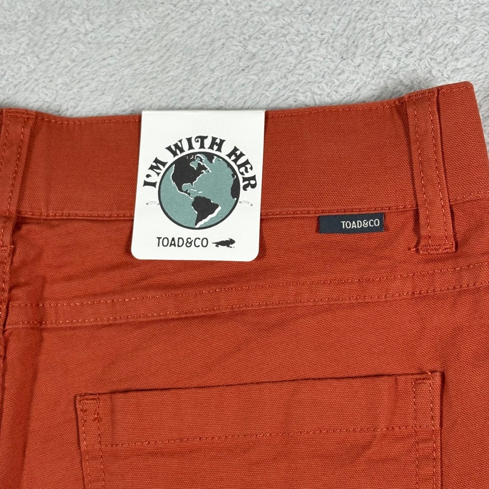 Toad&Co Earthworks 5 Pocket Skinny Pants Auburn Rust Orange Size 4 NWT - Picture 9 of 10